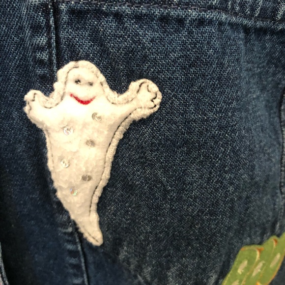 Halloween jean jacket sewn on patches - Picture 3 of 3